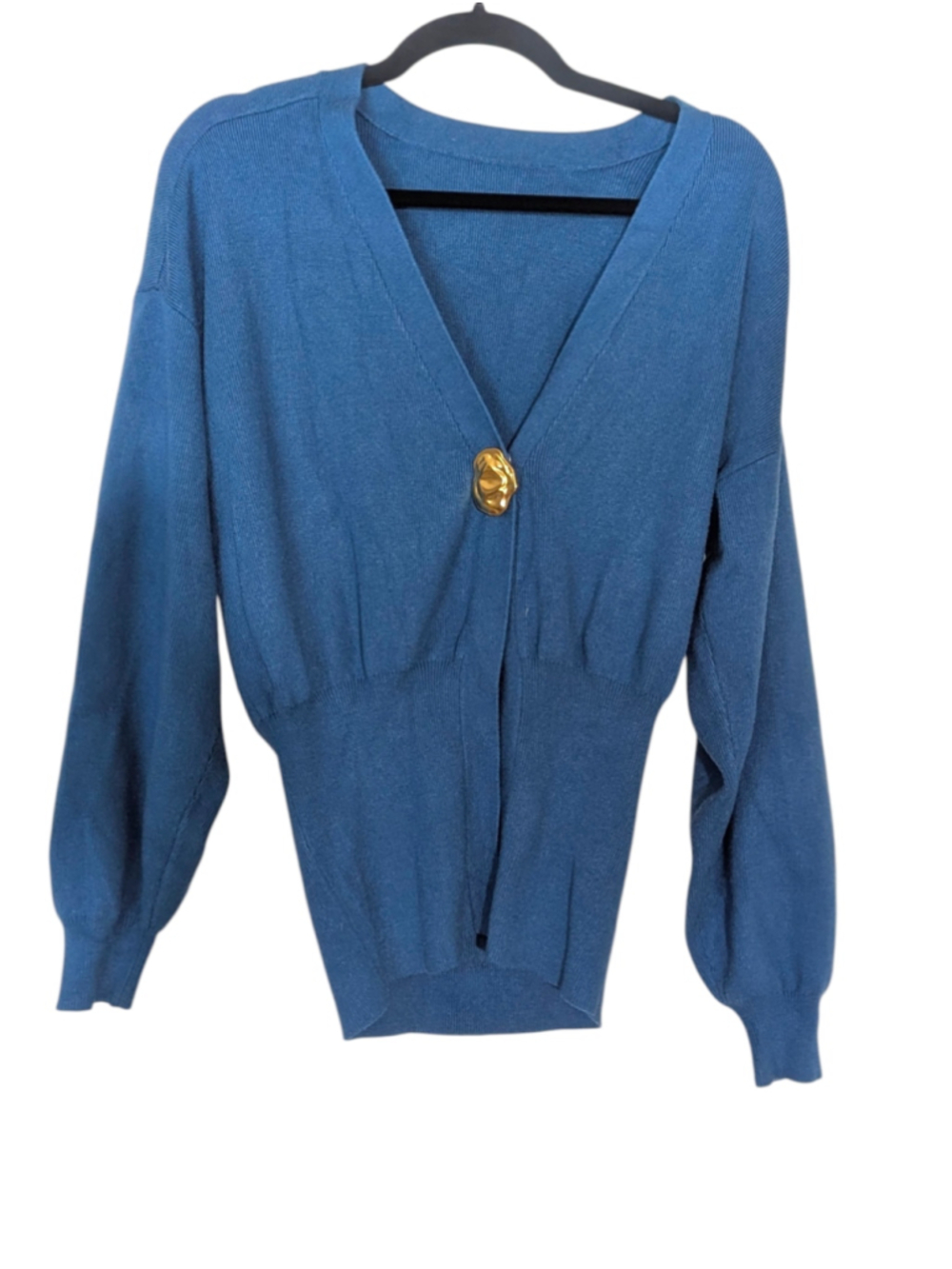 Commense Gold Button Cardigan Sweater Medium - Picture 2 of 10